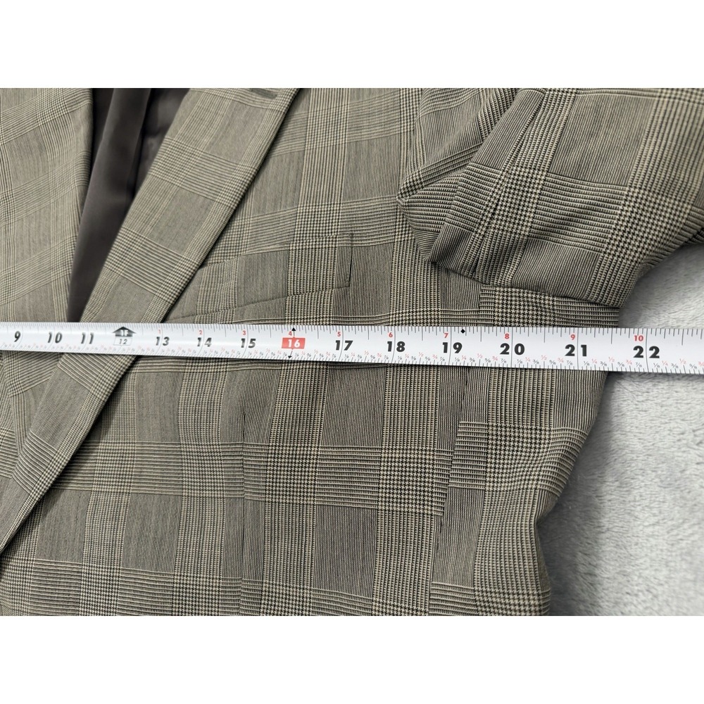 VTG Brooks Brothers Brookease Blazer Men 41 Beige Plaid Wool Sport Coat Jacket - Picture 11 of 13